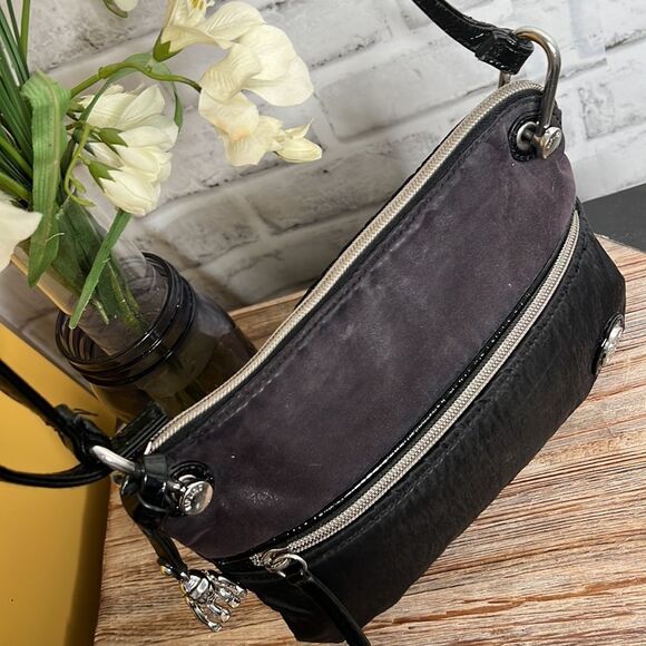 Kipling Vintage Nylon & Leather Crossbody Bag Purse - Picture 6 of 9